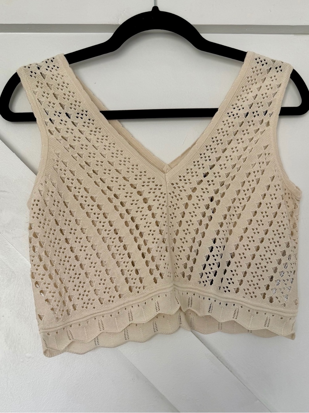 All Saints Cream Maxi dress with crochet overlay top